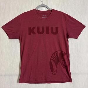 Kuiu Men's Size Large Red Cotton Ram Print Big Logo Short Sleeve T-Shirt